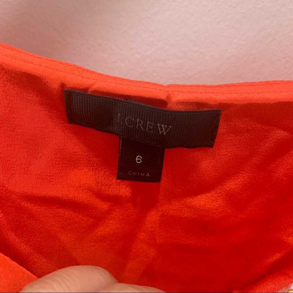 J. Crew Bright Orange Ruffle Strap Cold Shoulder Camisole - Picture 3 of 5